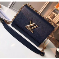 Louis Vuitton Epi Leather Twist MM Shoulder Bag M50282 Navy Blue/Gold 2020