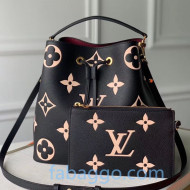 Louis Vuitton NéoNoé MM Bucket Bag in Monogram Leather M45497 Black 2020 