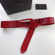 Bottega Veneta Calfskin Belt 4cm All Red 2021