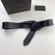 Bottega Veneta Calfskin Belt 4cm All Black 2021