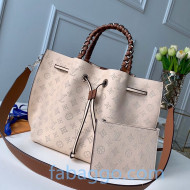 Louis Vuitton Mahina Girolata Bucket Bag in Monogram Perforated Calfskin M53915 Beige 2020