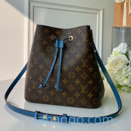 Louis Vuitton Neonoe MM Bucket Bag M43569 Monogram Canvas/Blue 2020