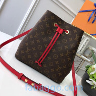 Louis Vuitton Neonoe MM Bucket Bag M44021 Monogram Canvas/Red 2020