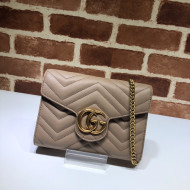 Gucci GG Marmont Matelasse Leather Chain Mini Bag 474575 Milk Teal Beige 2022