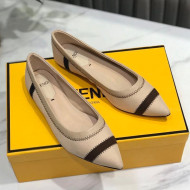 Fendi Colibri Fabric Flat Ballerinas Nude 2020