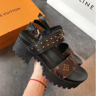 Louis Vuitton Laureate Platform Sandal Monogram Canvas/Black 2019