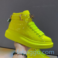 Alexander McQueen Patent Leather Sneakers with Lock Charm Yellow 2020 (For Women and Men)