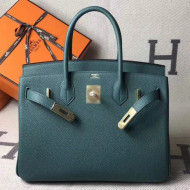 Hermes Original Togo Leather Birkin 25/30/35 Handbag Green (Gole-tone Hardware)