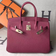 Hermes Original Togo Leather Birkin 25/30/35 Handbag Fuchsia (Gole-tone Hardware)