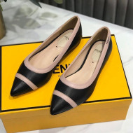 Fendi Colibri Calfskin Flat Ballerinas Black 2020