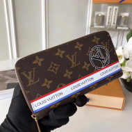 Louis Vuitton Monogram Canvas Zippy Wallet Vertical League Series 2017