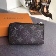 Louis Vuitton Monogram Eclipse Canvas Zip Coin Purse 