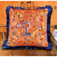 Hermes Throw Pillow 45x45cm H2082411 Blue/Orange 2020