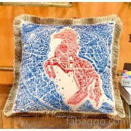 Hermes Throw Pillow 45x45cm H2082417 Blue 2020