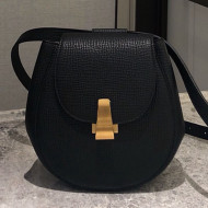 Bottega Veneta Rounded Belt Bag in Grained Leather Black 2019