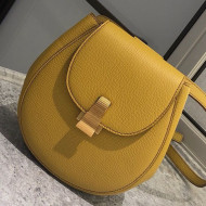 Bottega Veneta Rounded Belt Bag in Grained Leather Yellow 2019