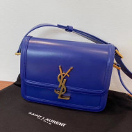 Saint Laurent Solferino Small Satchel in Box Calfskin 634306 Royal Blue 2020