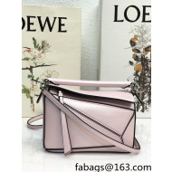 Loewe Puzzle Mini Bag in Smooth Calfskin Pearly Shiny Pink 2022 10173