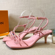 Louis Vuitton Nova Lambskin Strap Sandals 5.5cm Pink 2021 