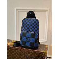 Louis Vuitton Avenue Slingbag in Damier Leather N50024 Navy Blue/Black 2022