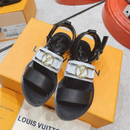 Louis Vuitton Academy Flat Sandals White 2022