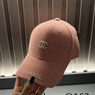 Chanel Canvas Baseball Hat Pink 2022 0401102