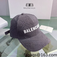 Balenciaga Canvas Baseball Hat Grey 2022 0401151