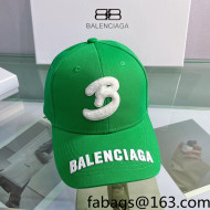 Balenciaga Canvas Baseball Hat Green 2022 0401159