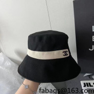 Chanel Canvas Bucket Hat Black 2022 040192