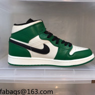 Nike Air Jordan AJ1 Mid-top Sneakers Green/White 2021 112366