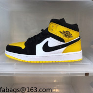 Nike Air Jordan AJ1 Mid-top Sneakers Yellow/Black 2021 112370