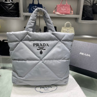 Prada Padded Re-Nylon Tote Bag 2VG082 Grey 2021 03