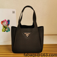 Prada Flou Leather Tote Bag 1BG335 Black 2021 