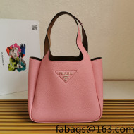 Prada Flou Leather Tote Bag 1BG335 Pink 2021 