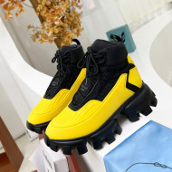 Prada Cloudbust Thunder Sequin Sneakers/Ankle Boots Yellow/Black 2021 24