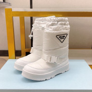 Prada Nylon Gabardine Boots White 2021 