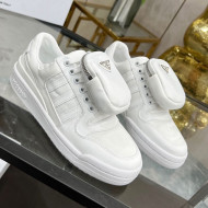 Prada x Adidas Silky Calfskin Sneakers with Pouch White 2022 89