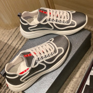 Prada Men's America's Cup Fabric Sneakers Grey 2022  