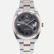 SUPER QUALITY – Rolex Datejust 126301 – Men: Dial Color – Gray, Bracelet - Rose Gold Plated, Stainless Steel, Case Size – 41mm, Max. Wrist Size - 7.25 inches