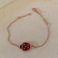 Van Cleef & Arpels Ladybug Bracelet Red/Rose Gold 2022 040279