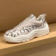 Valentino Gumboy VLTN Print Calfskin Sneakers White/Black 2022 032651