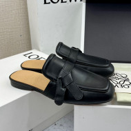 Loewe Gate Calfskin Flat Mules Black 2022 032869