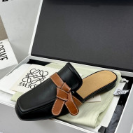 Loewe Gate Calfskin Flat Mules Balck/Brown 2022 032870