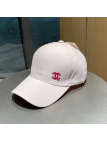 Chanel Canvas Baseball Hat Pink 2021 82