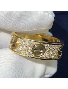 Cartier Yellow Gold Nologo Love Ring with Brilliant-cut Diamond,Classic 07