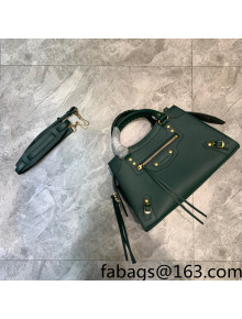 Balenciaga Neo Classic Small Bag in Smooth Calfskin Green/Gold 2021 638511