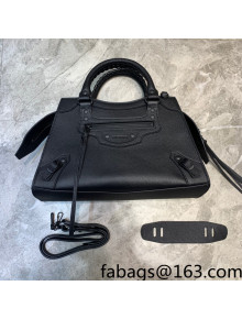 Balenciaga Neo Classic Small Bag in Grained Calfskin All Black 2021 638511