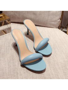 Gianvito Rossi Leather Heel Slide Sandals 7.5cm Blue 2021 65 