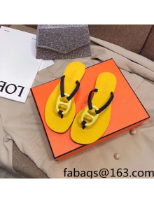 Hermes Beach Thong Slide Sandals Yellow 2022 03