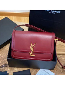 Saint Laurent Solferino Medium Satchel in Box Calfskin 6343056 Burgundy 2020